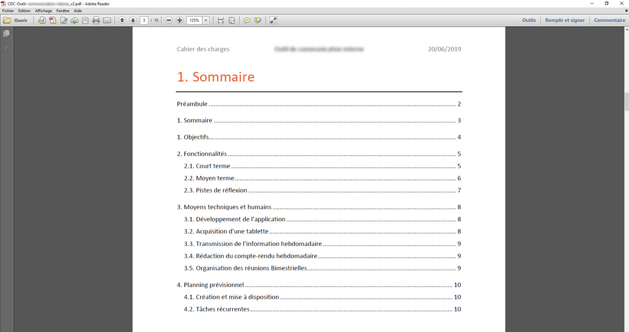 Cahier des charges