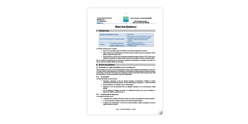 AHSFC : rapport d'activité 2023