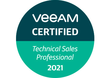 VeeAM certified Technical Sales Professional 2020