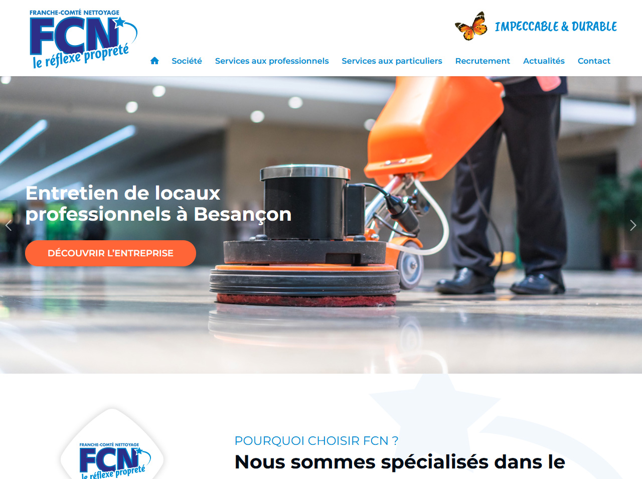 Refonte du site internet FC Nettoyage