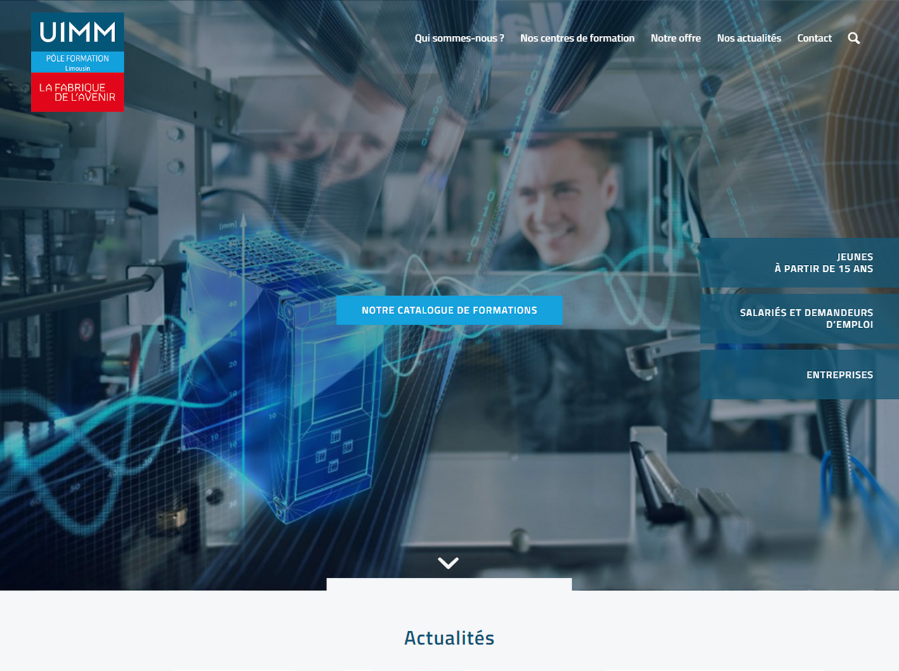 Refonte du site internet Pôle Formation UIMM Limousin