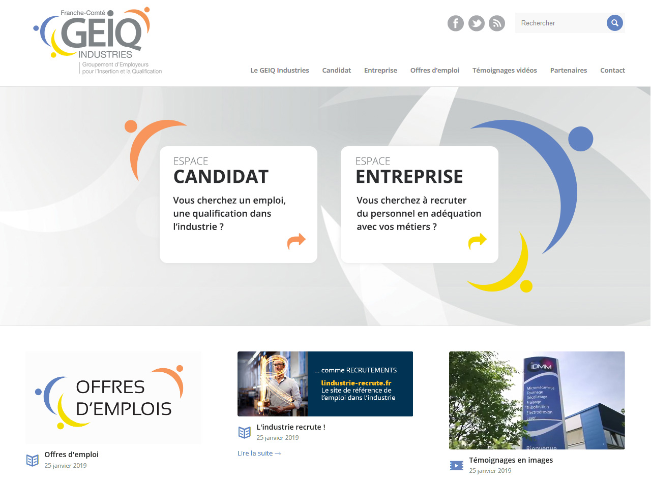 Nouveau site web responsive pour GEIQ Industries