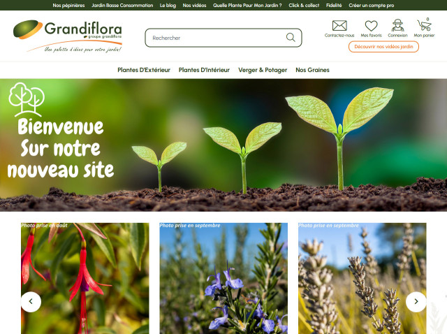 Refonte du site web Grandiflora