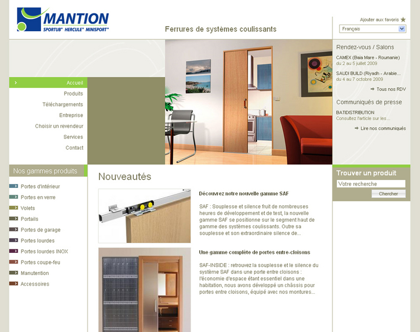 Mantion, un nouveau site internet