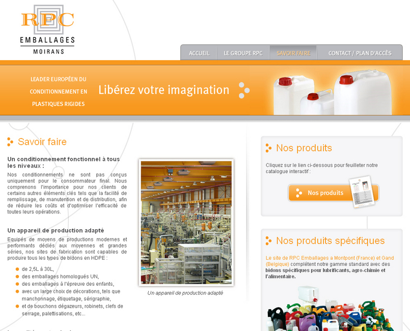 Nouveau site internet RPC Emballages