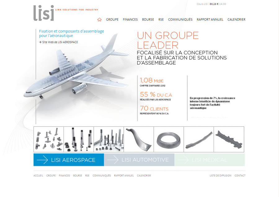 Refonte du site web du groupe LISI