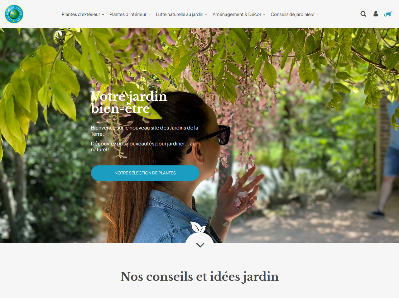 Refonte du site internet Les Jardins de la Terre