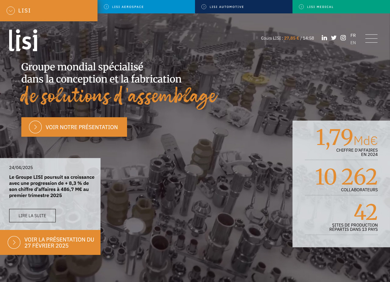 Refonte du site web du Groupe LISI