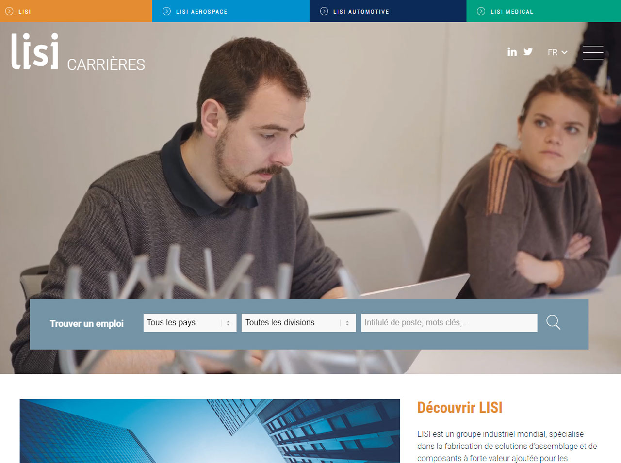 Création du site web careers.lisi-group.com