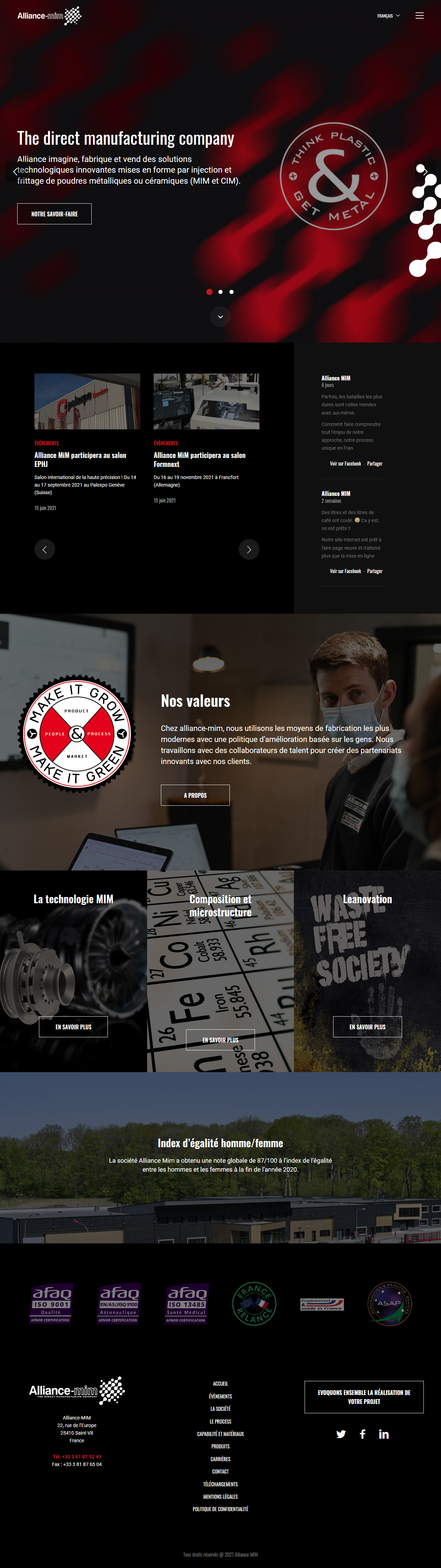 Refonte du site web - Alliance MIM