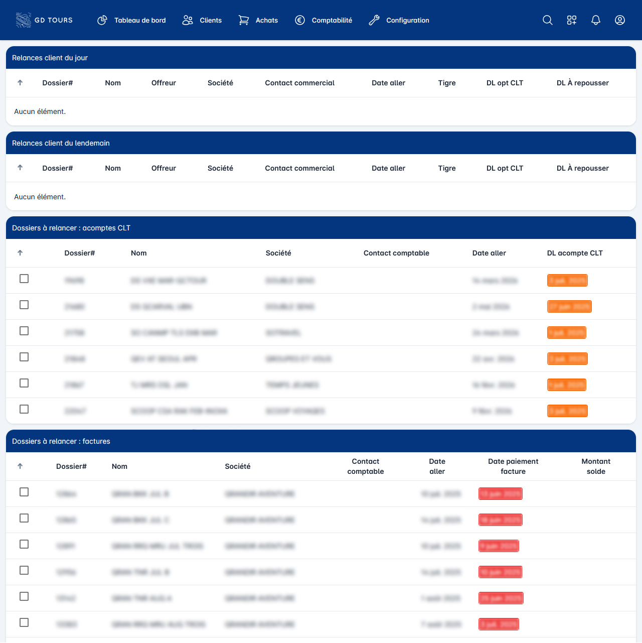 Refonte d'un ERP et développement d'un extranet - GD Tours