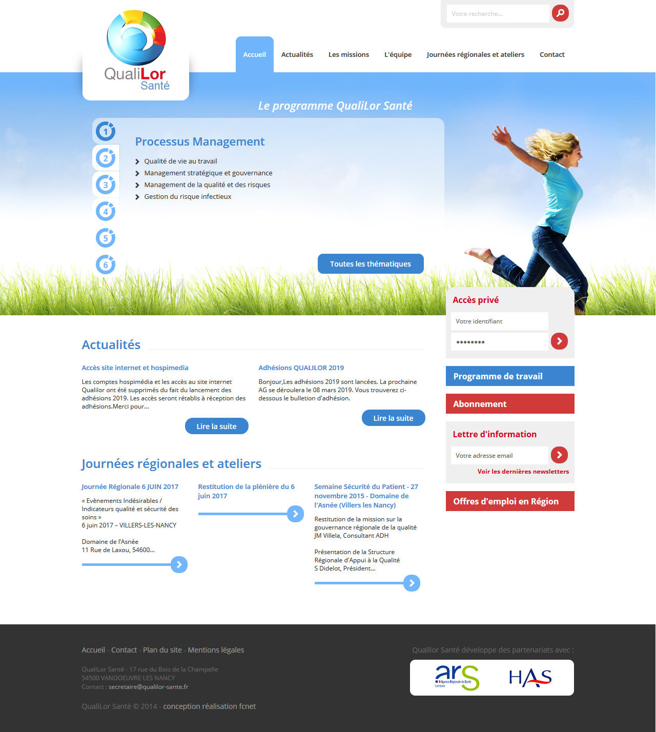 Création du site web - Qualilor Santé